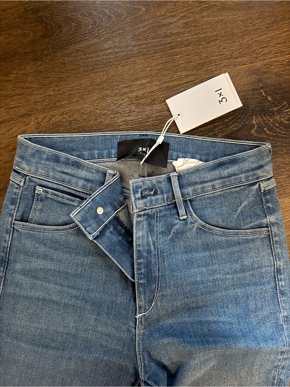 3x1 Women's Blue High-Rise Jeans